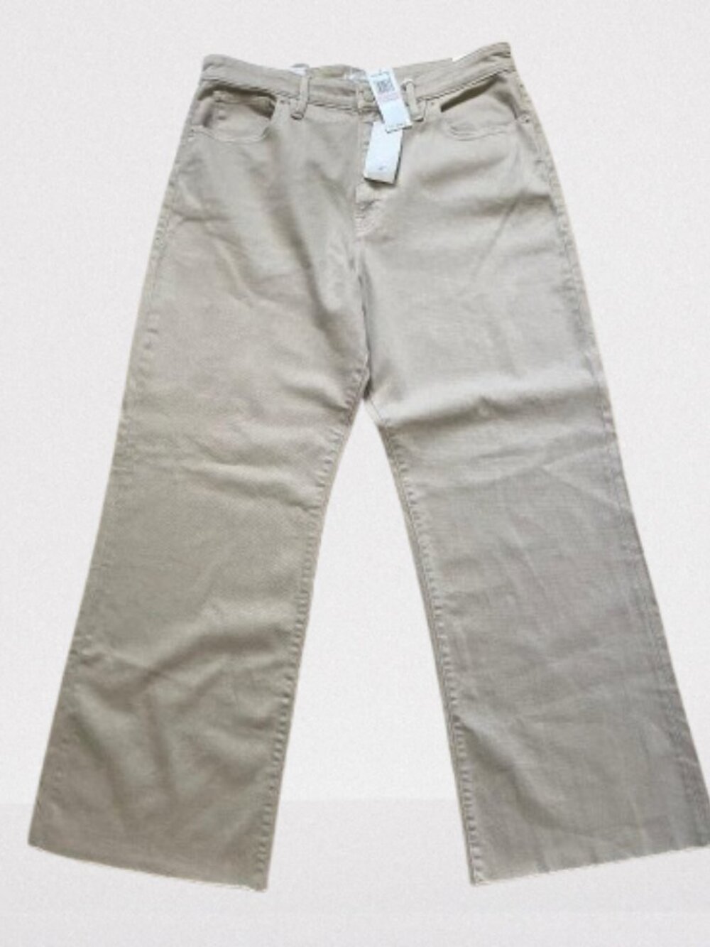 Good American Good Ease Relaxed Jeans Beige Size 10